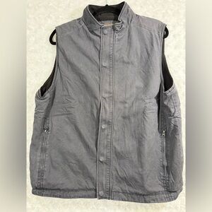 North River Men's Gray Zipper Closure Fleece Interior Size M Vest